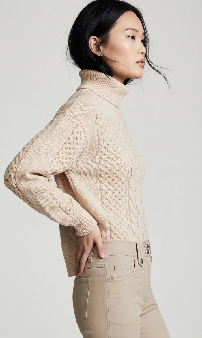 Anatomie Wabi Mixed Cable Knit Sweater