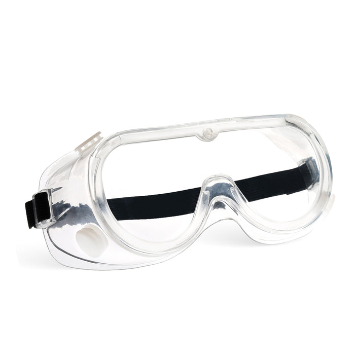 Bison Life SplashX Clear Vented Safety Goggles Over Eyeglasses, Anti Fog, ANSI Z87.1