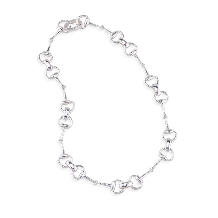 Capucine De Wulf Equestrian Snaffle Bit Chain Necklace, Silver