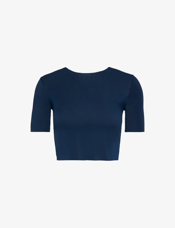 Commando Butter Cropped Tee, Navy