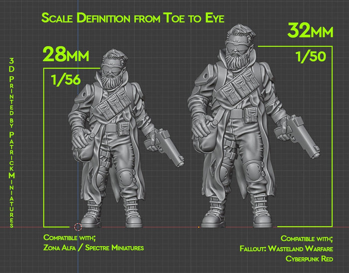 Covert Overt Agents Volume 2- 3D Printed - 28mm Scale - Miniature Wargaming Minifigures - Tabletop Wargames