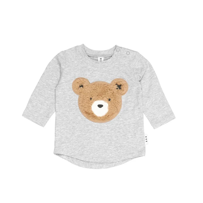 Huxbaby - Furry Huxbear Top - Grey Marle