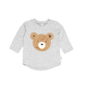 Huxbaby - Furry Huxbear Top - Grey Marle
