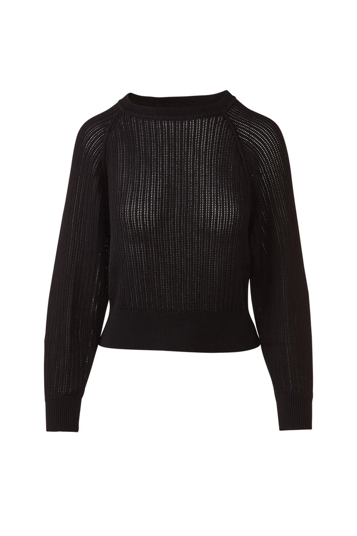 &Isla Pointelle Raglan Pullover