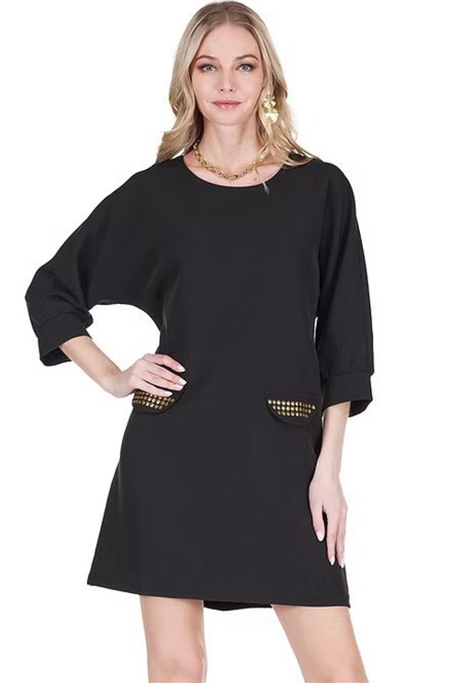Joy Joy Gold Stud Kimono Dress - Final Sale