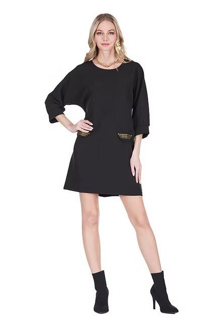 Joy Joy Gold Stud Kimono Dress - Final Sale