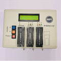 Used MDT WMD021AU Writer – Microcontroller Programmer, USB Interface, Chip Burning Tool - a beige, rectangular microcontroller programmer with an LCD screen, three ZIF sockets, status LEDs, and three control buttons.