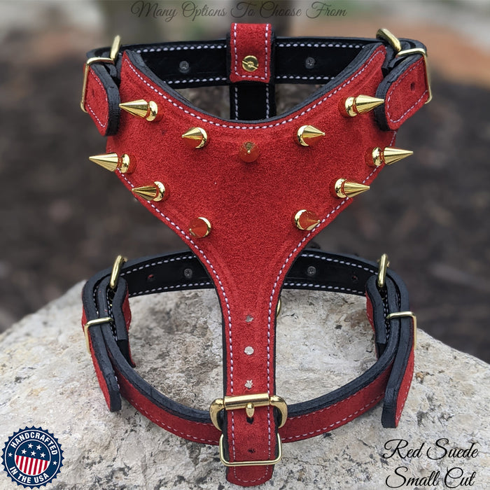 Y05 - Spiked Leather Dog Harness